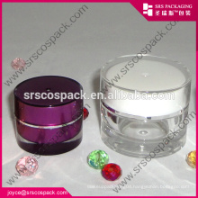 China Customized Round Shape Cream Jar Acrylic Jar For Csometic Packaging Inject Bottle